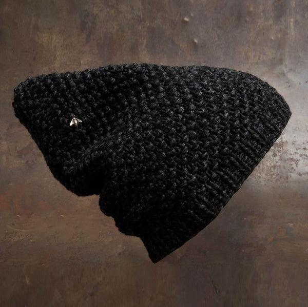 WERKSTATT MUNCHEN 925 silver buckle cashmere knitted hat collection unisex style German handmade WM-M8050-HYBCY mixed rock color sterling silver bee PWM3